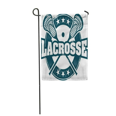 SIDONKU Lax Vintage Lacrosse Sport Stamp Helmet NCAA Youth College Garden Flag Decorative Flag House Banner 28x40 (Best College Lacrosse Helmets)