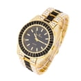 thumbnail image 3 of Watch on and Bust Down The Wrist with Lotta of The Whitest and Colorful Crysal Clear Flawless Baquettes! Newest Bling'ed Out Charles Raymond Timepiece - ST10377G Black Onyx, 3 of 3