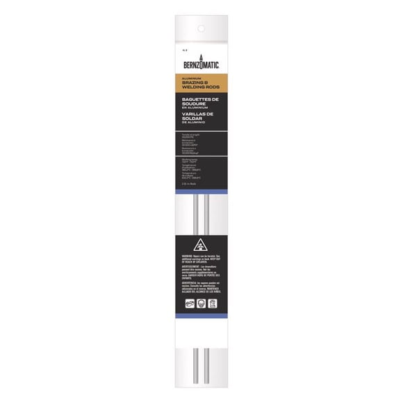 Varillas de soldadura BERNZOMATIC de aluminio 33000 PSI, 30 cm x 0,5 cm (paquete de 6)