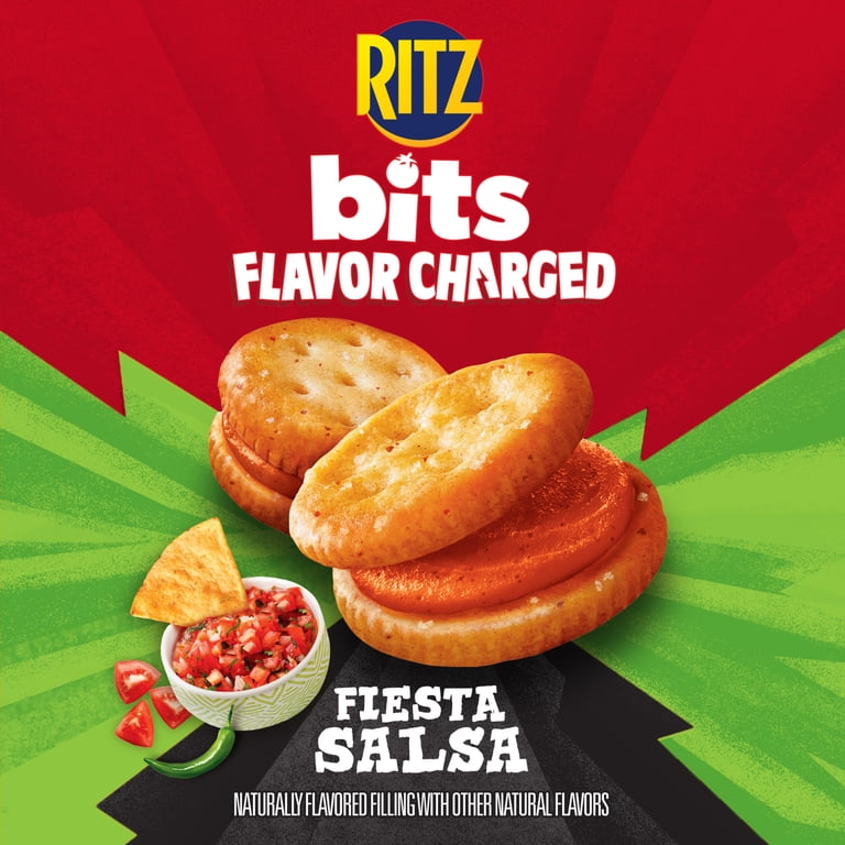 RITZ Bits Flavor Charged Fiesta Salsa Sandwich Crackers, Lunch