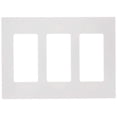thumbnail image 2 of Placa de pared Leviton 80311-SW Decora Plus de 3 elementos sin tornillos, color blanco, 2 of 3