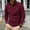 Wine(New), variant on PNTUTB Men's Solid Color Waffle Weave Long Sleeved Lapel Button Casual Loose Blouse with Pocket
