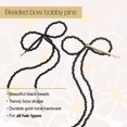 thumbnail image 4 of Scunci x Kelsey Anderson Beaded Bow Bobby Pins, Black, 2 count, 4 of 7