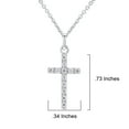 thumbnail image 5 of Gilded 1/10 ct. T.W. Lab Grown Diamond (SI1-SI2 Clarity, F-G Color) and Sterling Silver Cross Pendant with an 18 Inch Spring Ring Clasp Cable Chain, 5 of 5