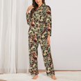 thumbnail image 3 of Wukai Skulls1 Print Women's Pajama Set - Soft Long Sleeve Sleepwear for Comfort and Style-Medium, 3 of 9