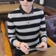 thumbnail image 3 of Camiseta tipo polo ajustada con gráficos de alta calidad para hombre, ropa estampada para hombre, abotonada, ajustada, con citas, manga larga, informal, Y2k F, 3 of 5