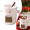 thumbnail image 2 of Chocolate Melting Mug, Chocolate Fondue Mugs, Chocolate Cheese Milk Ice Cream Maker Kit, Fondue Cups, Ceramic Cheese Mug, Multi-Purpose Butter Warmer, Hot Pot for Party, 1Pc(White,4.3x4.3x5.1"), 2 of 6