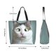 thumbnail image 5 of Balery Funny Cat Bolsa Tote Estilo Estético con Cremalleras, Bolsa de Hombro, Bolsa de Compras Grande y Plegable, 5 of 8