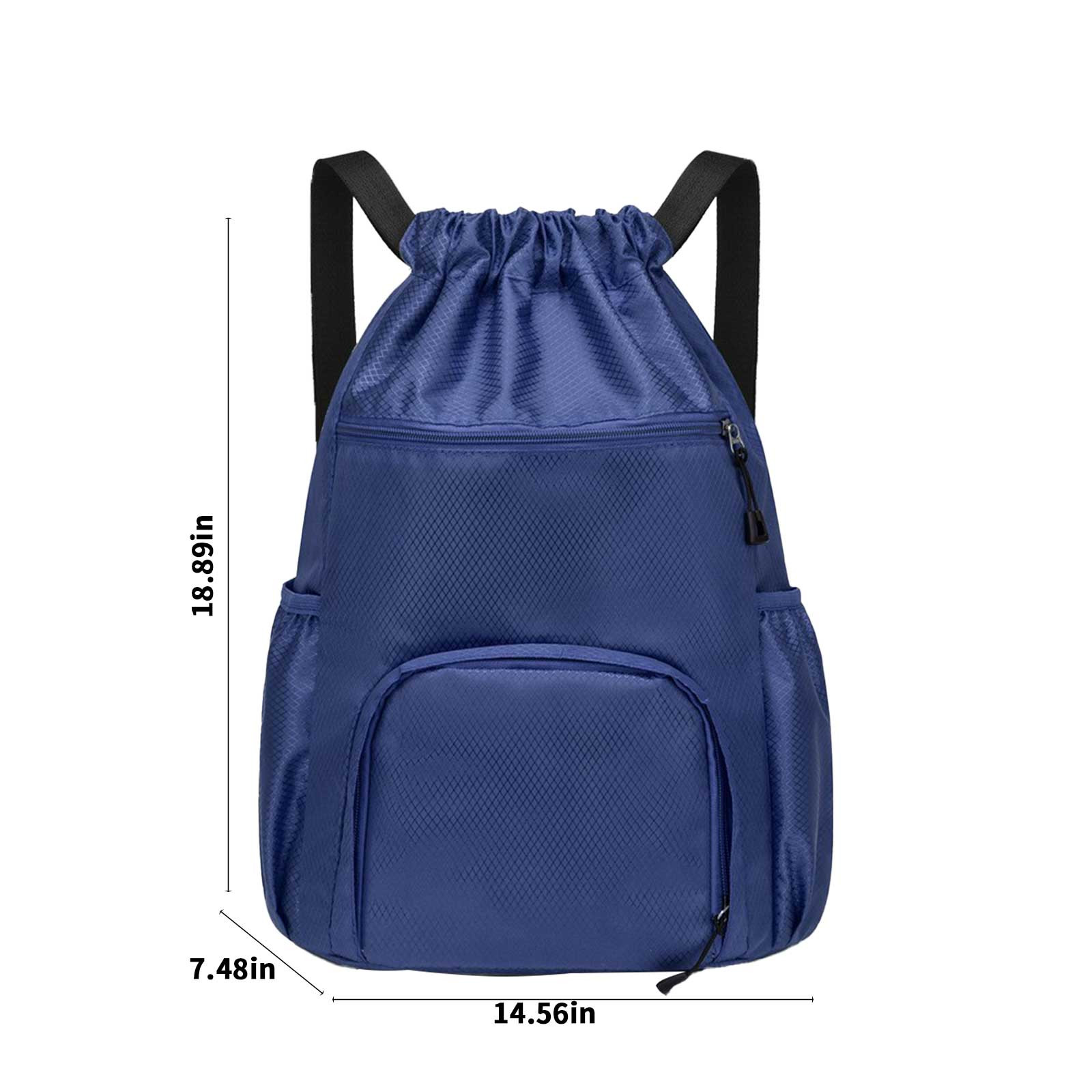 Sports Outdoors Sports Accessories Mesh Basketball Football Bag With Ball And Shoe Compartment For Boys Girls Man Women Ball Equipment Pack Soccer Backpack Sports Volleyball Dark Blue - image 3 of 8