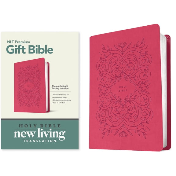 Premium Gift Bible NLT (Leatherlike, Very Berry Pink Vines, Red Letter), (Hardcover)