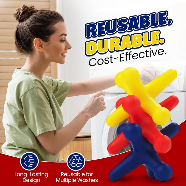 Washin Jax, Laundry Agitation System Balls, 3pk, Silicone Durable