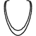 thumbnail image 1 of Collar KATEA de perlas de imitación, cadena de cuentas de vidrio, collar largo de perlas de imitación de los años 20, bisutería vintage de 139 cm., 1 of 4