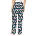 thumbnail image 3 of Uemuo Popcorn With Glasses Pattern Women's Wide Leg Palazzo Lounge Pants with Pockets Light Weight Loose Comfy Casual Pajama Pants-, 3 of 9