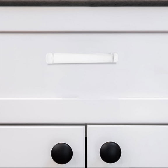 OFFIGAM Clear Auxiliary Handles Set for Kitchen Drawers, Modern Decorative Cabinet and Furniture Pulls, and Stylish