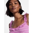 thumbnail image 4 of No Boundaries Ruffle Neck Sleep Romper, Women's XS-XXL, 4 of 5