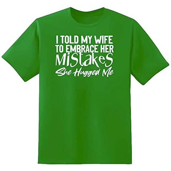 RedBarn Unisex Irish Green Half Sleeves Cotton I Told My Wife Graphic T Shirt Irish Green Small