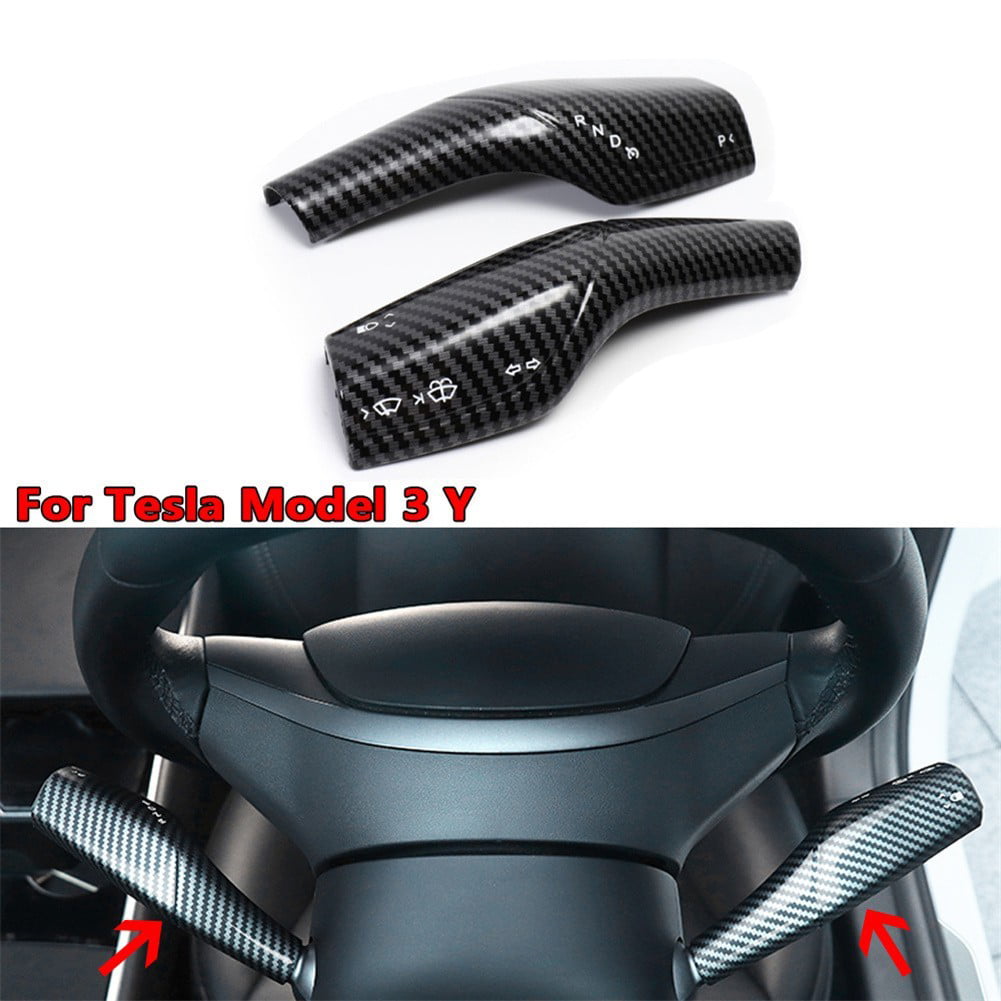 2pcs/set 4-Colors Steering Wheel Paddle Shift Trim Cover For Tesla Model 3/Y ABS 