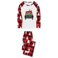 thumbnail image 2 of Midsumdr Christmas Pajamas for Family Christmas Tree,Elk Printed Long Sleeve Round Neck Blouse Tops and Loose Plaid Pants Two Piece Set Family Christmas Pjs Matching Sets(Dad), 2 of 3