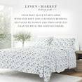 thumbnail image 7 of Linen Market 4 Piece Queen Sheet Set - Breathable, Double-Brushed Patterned Cooling Sheets – Oeko-TEX Certified Ultra Soft & Wrinkle-Free 16" Deep-Pocket Queen Sheets - Easy Care Blossoms Light Blue, 7 of 7