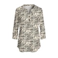 thumbnail image 4 of CONZONE Womens Summer T-Shirts 3/4 Sleeve T Shirts for Women Casual V Neck Graphic Lightweight Tees Soft Cozy Dailywear, 4 of 5