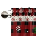 thumbnail image 5 of Innerwin Christmas Thermal Insulated Kitchen Valance Cafe Tier Scarf Xmas Short Window Curtain Rod Pocket Half Window Drapes Slot Top Curtain Panel Style-J 1pc-Top Valance: W:18''x H:54'', 5 of 6
