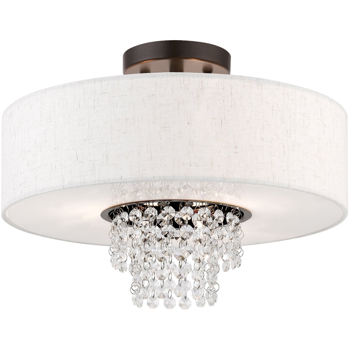 3 Light English Bronze Ceiling Light fixture with Steel base material