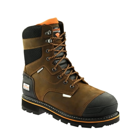 Herman Survivor Professional Series Men’s 8 inch Dozier Work Boot, ASTM Rated Safe, Slip Resistant, Brown and