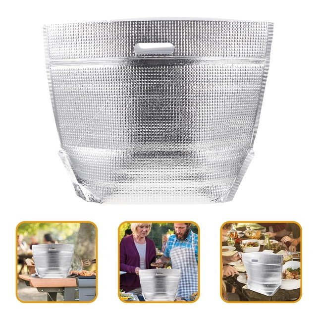 unbranded 5Ud Bolsa Aislante Para Comida Con Material De Espuma Y Aluminio Para Conservar Frescura Y Temperatura