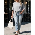 thumbnail image 4 of Summer Short Sleeve Oversize Solid Color T Shirt Women Loose Tops, 4 of 7