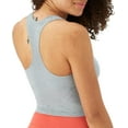 thumbnail image 4 of Hanes Originals Women's Racerback Crop Tank Top with Built-In Bra, 3-Pack Concrete Heather/White/Black L, 4 of 6