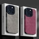 thumbnail image 2 of Funda de teléfono mate de cuero de lujo para iPhone, 15, 14 Plus, 15, 13, 12, 11 Pro Max, parachoques suave, cubierta de protección de lente a prueba de golpes, 2 of 5
