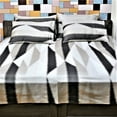 thumbnail image 4 of 400 Thread Count 100% Egyptian Quality Cotton, Genuine Jacquard Damask Shades Of Grey Abstract Design , Queen Bedding Sheet Set with 4 Pillow Cases & Deep Pocketed Fitted Sheets, 4 of 5