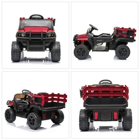 Aosom 12V Battery-powered Kids Electric Ride On Car Pickup Truck Toy