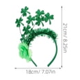 thumbnail image 3 of KAKOWELY Diadema de trébol para el Día de San Patricio, broche decorativo para el cabello para el Día de San Patricio, 3 of 5