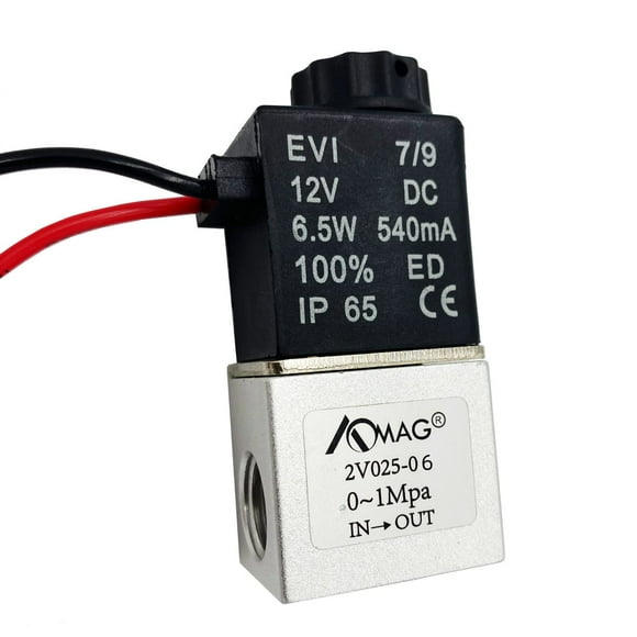 Electroválvula eléctrica AOMAG 2V025-1/8-12VDC 2 vías NPT 1/8