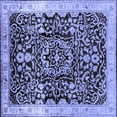 thumbnail image 1 of Ahgly Company Machine Washable Indoor Square Oriental Blue Industrial Area Rugs, 5' Square, 1 of 4