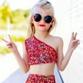 thumbnail image 2 of Girls Sequin Print Sleeveless Off Shoulder Mini Dress Party Wear, 2 of 6