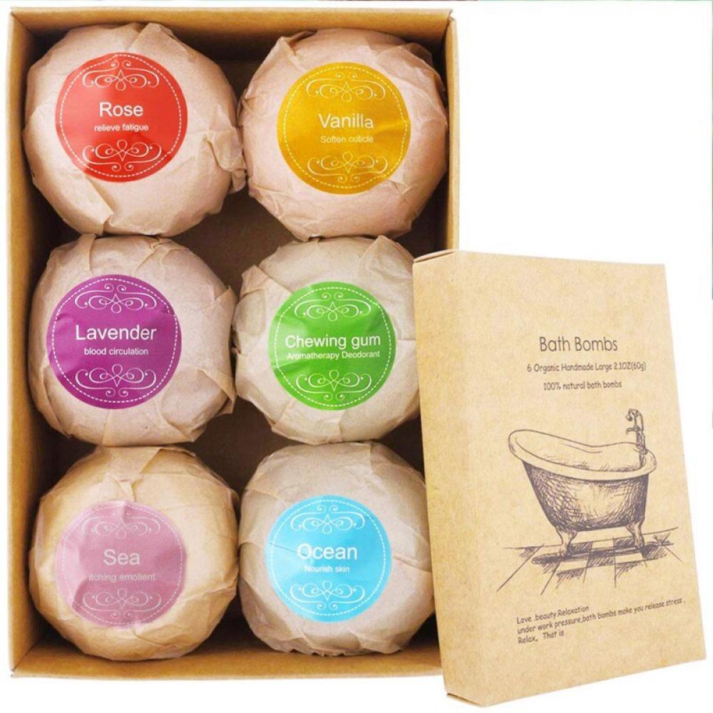 Greyghost 6Pcs Bath Bomb Kit Salts Gift Set For Women Relaxing With