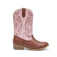 thumbnail image 4 of BURUDANI Cowgirl Riding Boots Cowboy Western Boots Girls Mid Calf Shoes, 4 of 5