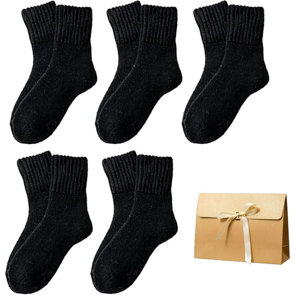 Jtbuh XLY Womens Solid Mid-Calf Socks, Casual Soft Comfy Warm Socks for Fall & Winter, Women's Socks for Daily Wear