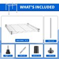 thumbnail image 3 of LNJBABAO Heavy Duty Shelving Unit, Kitchen Shelf Wire Metal 1-Tier Shelf, Organiser Kitchen Countertop Storage Shelf Tabletop Metal Shelf 15" W x 13.8" D x 15" H Chrome, 3 of 7