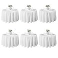 thumbnail image 1 of Mantel VidaFete, 6 unidades, redondo, poliéster, 305 cm, color blanco, 1 of 6