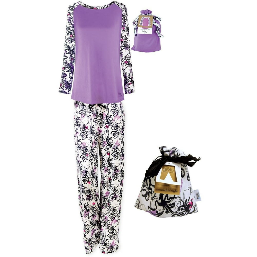 Hello Mello Luxurious Soft Womens Loungewear Set, Top and Pant Matching