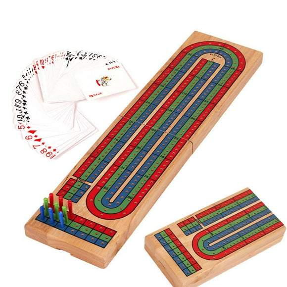 Cribbage Board Game Set Solid Wood Party Board Game Board Cribbage Board Scoring Game Board