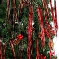 thumbnail image 4 of HXRH Red Christmas Icicle Tinsel Strands 19.6 inch Metallic Christmas Tree Tinsel Foil Fringes Festivals Hanging Decorations Home Holiday Birthday Wedding Anniversary Party Supplies 3000 Pcs, 4 of 7