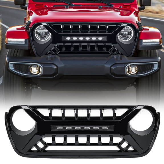 AMERICAN MODIFIED Grille w/Lights for 18-23 Jeep Wrangler JL & Gladiator JT