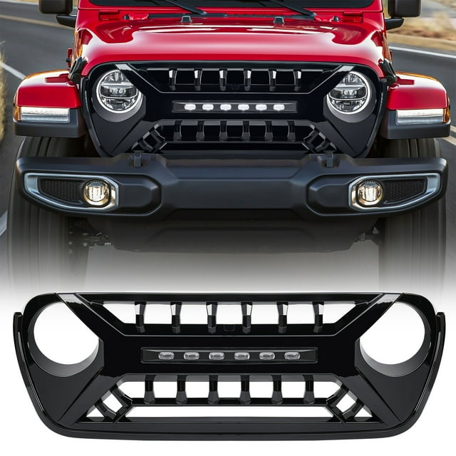 AMERICAN MODIFIED Grille w/Lights for 18-23 Jeep Wrangler JL & Gladiator JT
