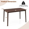 thumbnail image 3 of Gymax 48'' Rectangular Dining Table for 4 w/ Rubber Wood Legs Mid Century Modern, 3 of 9