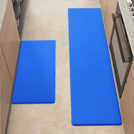 

Anti Fatigue Kitchen Mat Brandeis Blue Kitchen Rugs Non Slip Cushioned Standing Mat for Sink Floor Laundry Office Desk Pro 17.3 x 59