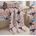 thumbnail image 6 of Soimoi Pink Cotton Poplin Fabric Shell & Whale Fish Ocean Printed Craft Fabric by the Yard 58 Inch Wide, 6 of 7